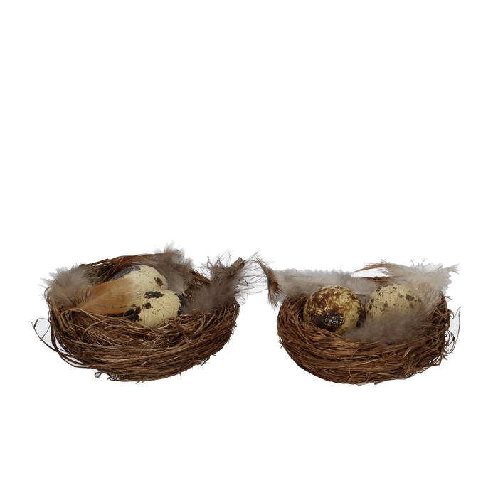 <h4>Easter Nest+2 quail eggs d7cm x12</h4>