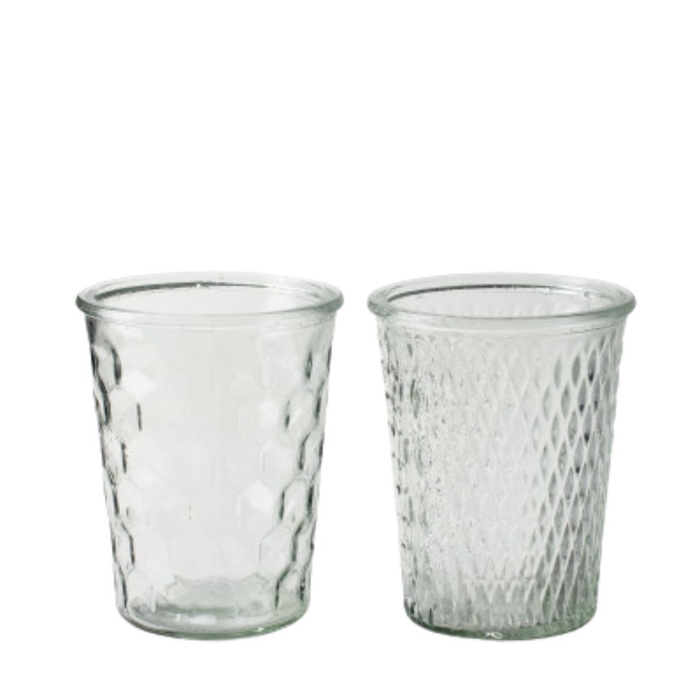 <h4>Glas Retro vaas d10*13cm</h4>