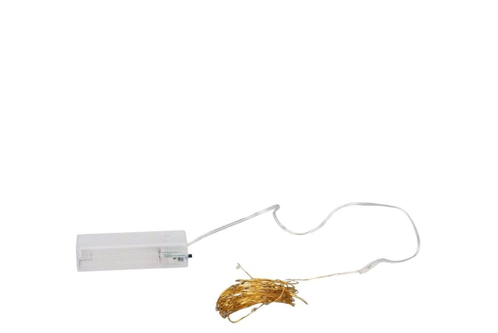 <h4>Led Shine Light Chain 40led Timer Excl Battery 195+10cm Gold</h4>