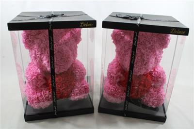 <h4>40cm Beer D.roze Rood Hart</h4>