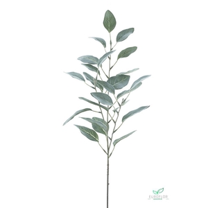 SILK FLOWERS - FLOCKED EUCALYPTUS SPRAY GREEN 72CM