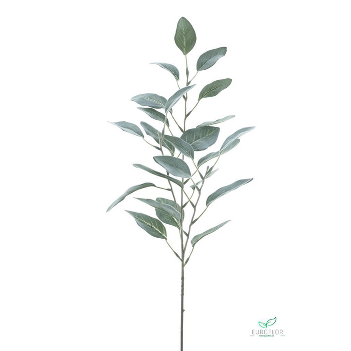 <h4>SILK FLOWERS - FLOCKED EUCALYPTUS SPRAY GREEN 72CM</h4>