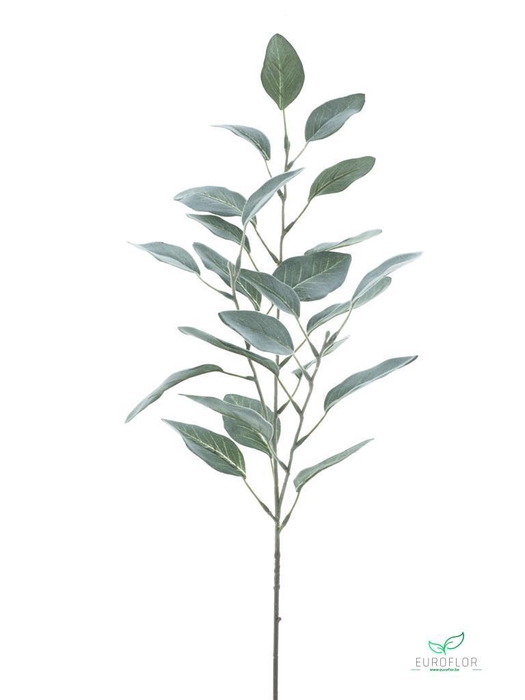 SILK FLOWERS - FLOCKED EUCALYPTUS SPRAY GREEN 72CM