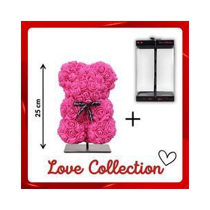 arr6 Deco beer 25cm - Donker roze