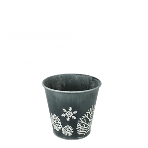 Zinc Winter pot d11*10cm