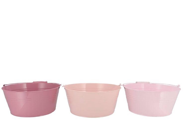 Zinc Summer Pink Mix Basic Bowl Ass 34x14x30cm