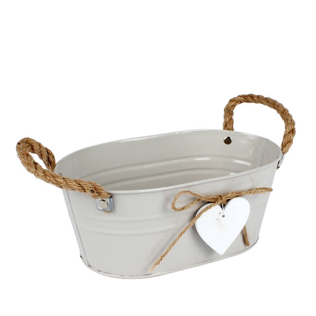 <h4>Bowl Oxford zinc ant. creme 24.5x15xH9cm</h4>