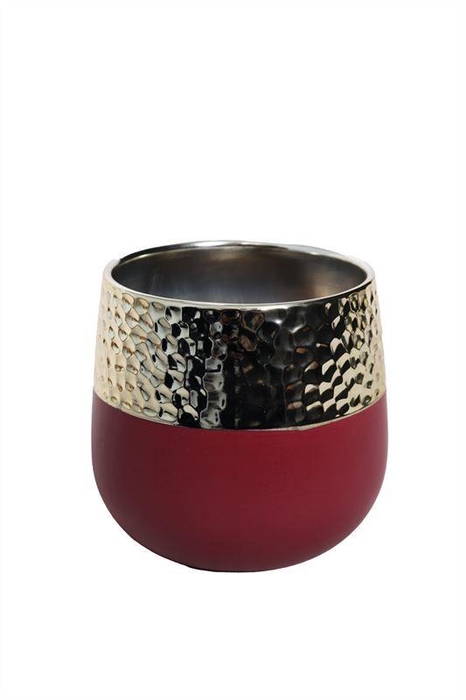 <h4>Dec Keramiek Rhonda Ruby Red + Gold Rim (Ø12cm)</h4>