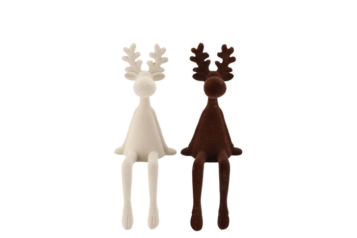 <h4>X-mas Flock Brown Sand Deer Funny Ass 8x7x19cm</h4>