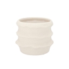 Junia White Structure Pot 19x19x15cm