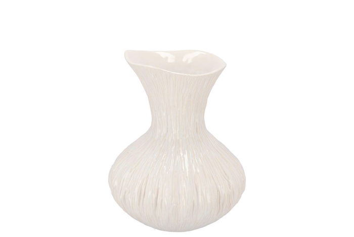 <h4>Mirre White Vase 14x14x18cm Nm</h4>