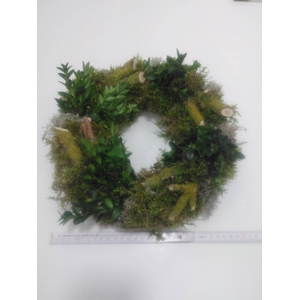 KRANZ 10 BUX MOOS HOLZ 25CM