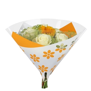 30x30cm Angelo OPP35 Clear Flowers orange 1500/box