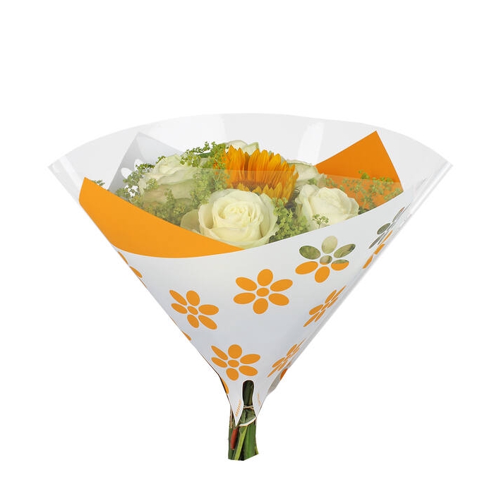 <h4>Hzn 30x30cm Angelo Opp35 Clear Flowers Oranje</h4>