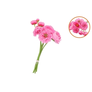Silk Flowers Ass Dark Pink 23cm P/1