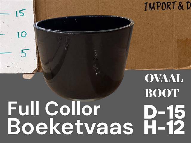 <h4>GLAS POT BLACK D15XH12</h4>