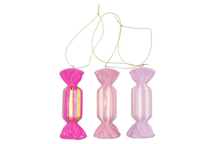 Candy Gold Pink/lila Mix Hanger Rectangle Ass 6x4x
