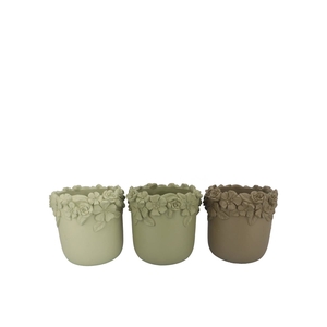 Gigi Summer Green Mix Flower Pot Ass 20x20x17cm