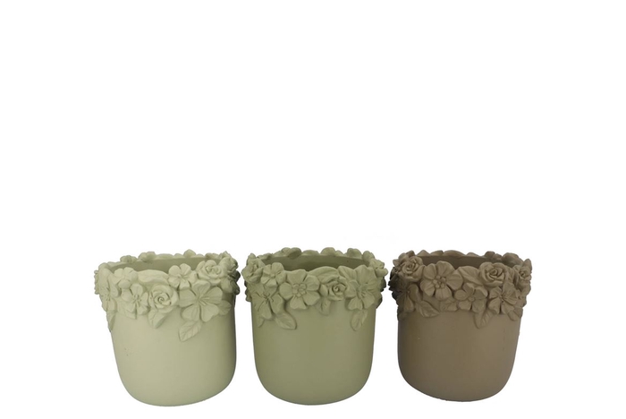 <h4>Gigi Summer Green Mix Flower Pot Ass 20x20x17cm</h4>