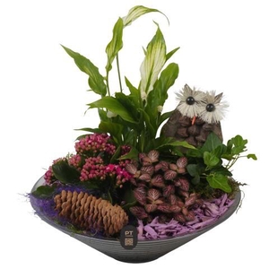 PTHG8263 Arrangement Autumn Glass in glas schaal