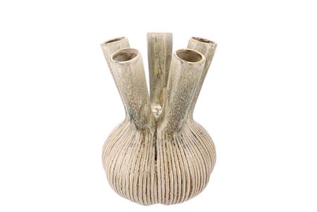 <h4>Aglio Straight Green Vase Active Glaze 19x19x25cm</h4>