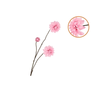 Silk Dahlia Branch Pink 80cm