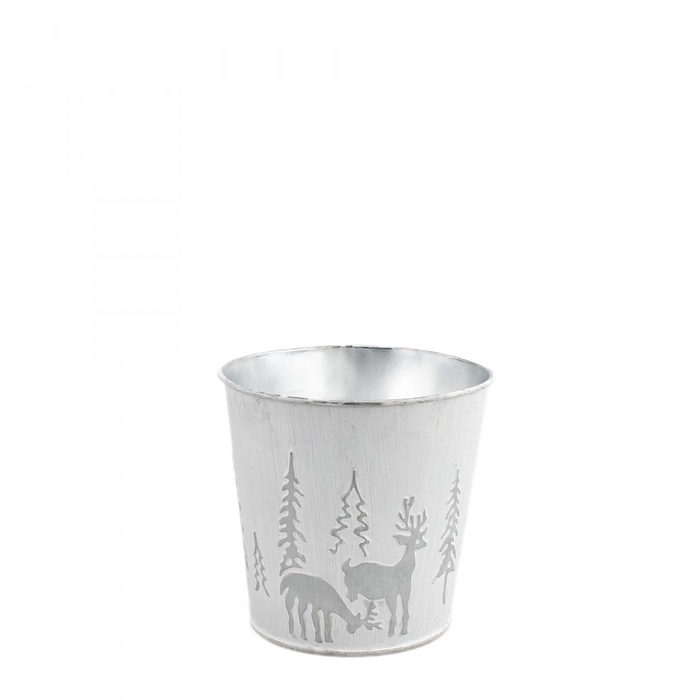 <h4>Kerst Zink X-mas pot d11*10.5cm</h4>