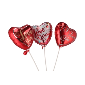 Pick Balloon 18cm Love Assorti ´c´ P/1