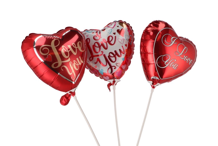 <h4>Bijsteker Ballon 18cm Love Assorti ´c´ Per 1</h4>