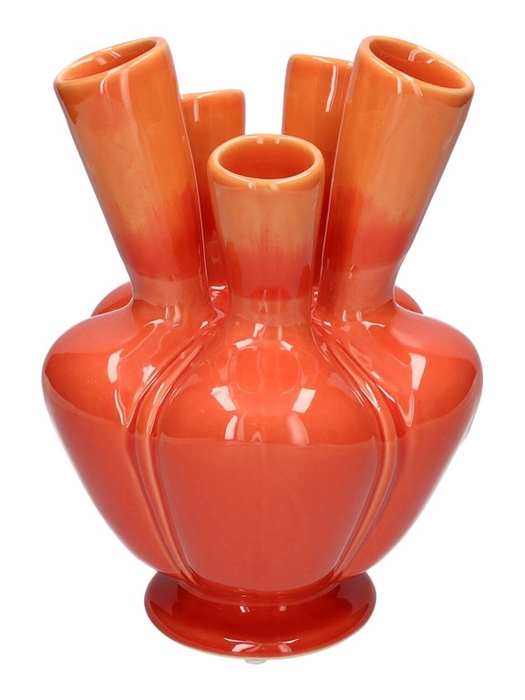 <h4>Vase Talia1 d15.5xh21 orange/cherry</h4>