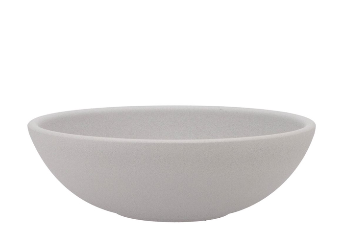 <h4>Vinci Matt Grey Bowl Low 25x8cm</h4>