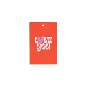 Gift Bouquet Card Love You Orange 6x9cm P/25