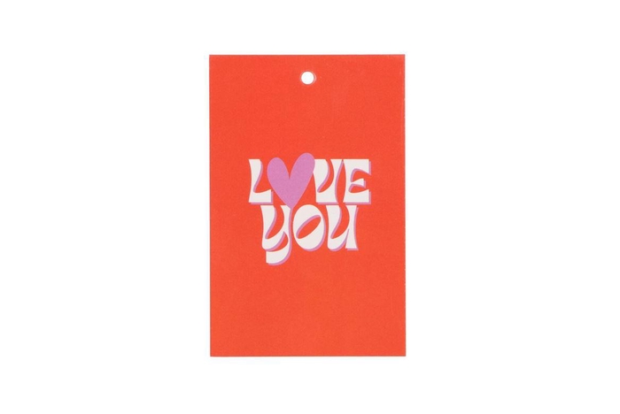 <h4>Gift Bouquet Card Love You Orange 6x9cm P/25</h4>