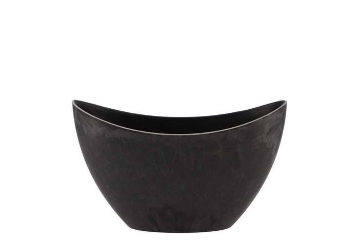 <h4>Mélamine Vase En Ovale Gris 24x10x14cm</h4>