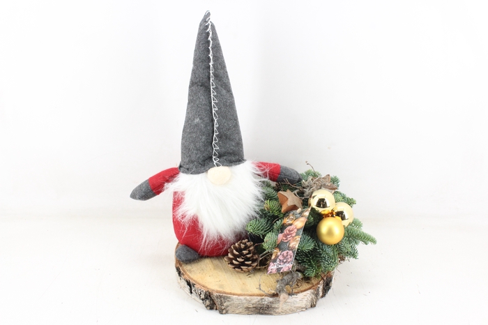 <h4>arr5 Kerst MB - Hout schijf gnome Gold Los</h4>