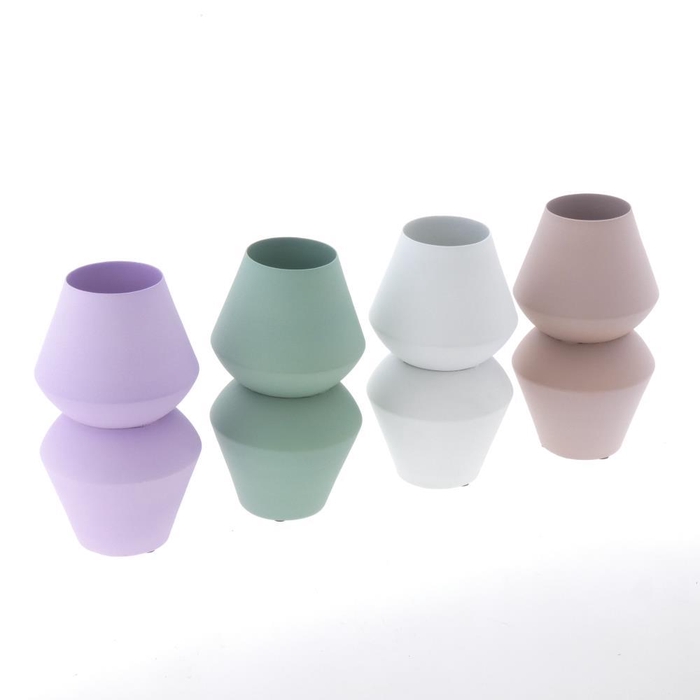Alu Vase Ø11x19cm Mix 4 colors