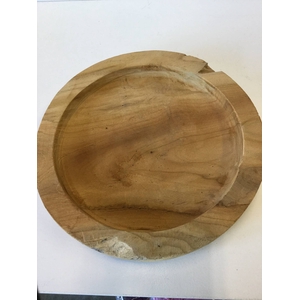 TEAK BOWL ROUND 30X6-7CM NATURAL