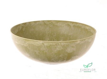 MELAMINE BOWL GREEN H10D30
