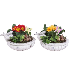 Early Spring Arr. Outdoor Ceramic Bird Bath Ø28cm 3PP