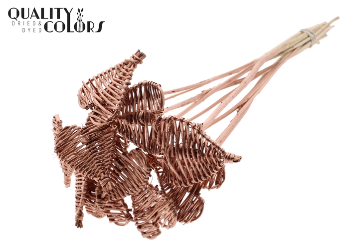 Lata Heart 8cm on stem Hat type Copper