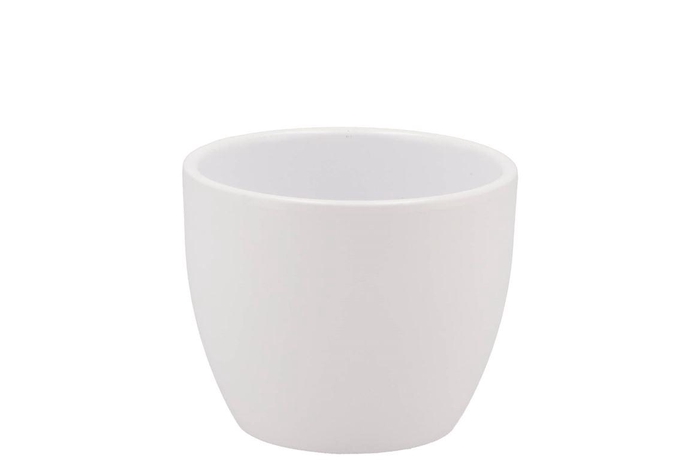 <h4>Ceramic White Matt Pot 7x6cm</h4>