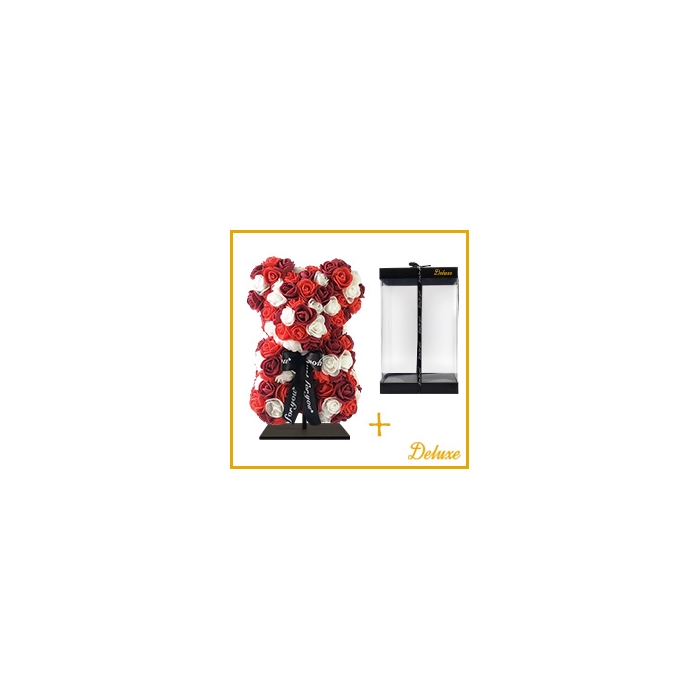 <h4>Arr6 Deco Beer 25cm - Mix Rood-bord-wit</h4>
