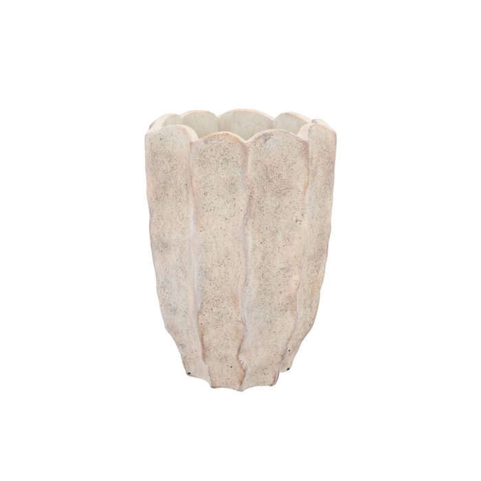 <h4>Alaska Wavy Sand Vase 19x18x26cm</h4>