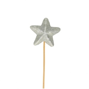 Christmas sticks 50cm Star glitter d06cm