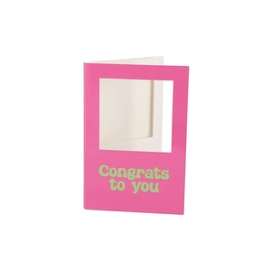 Gift Tile Card Congrats To You Pink 21x14x1cm