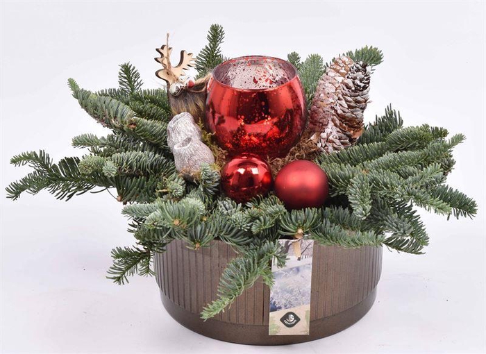 <h4>Keram. verticiale lines bronze 18cm</h4>