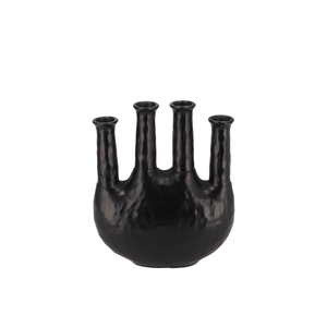 Inga Jahra Black Vase Oval Tube 23x10x27cm