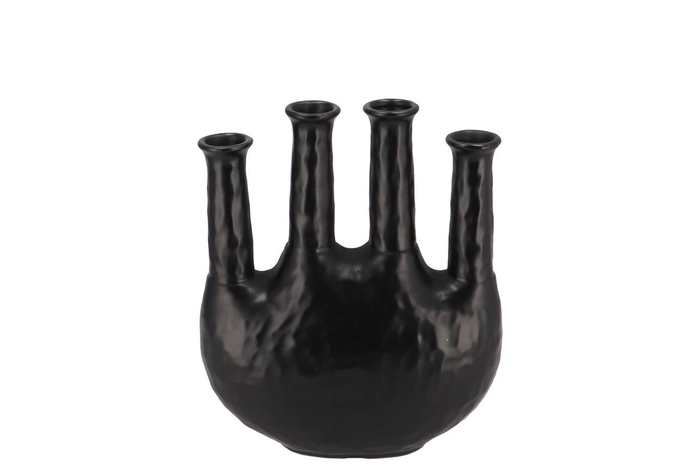 <h4>Inga Jahra Black Vase Oval Tube 23x10x27cm</h4>