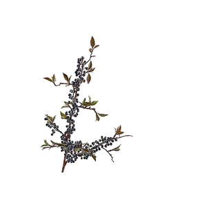 Berry Spray Leaves Blue