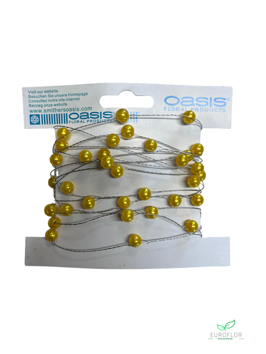 OASIS PEARLS ON WIRE YELLOW 3M